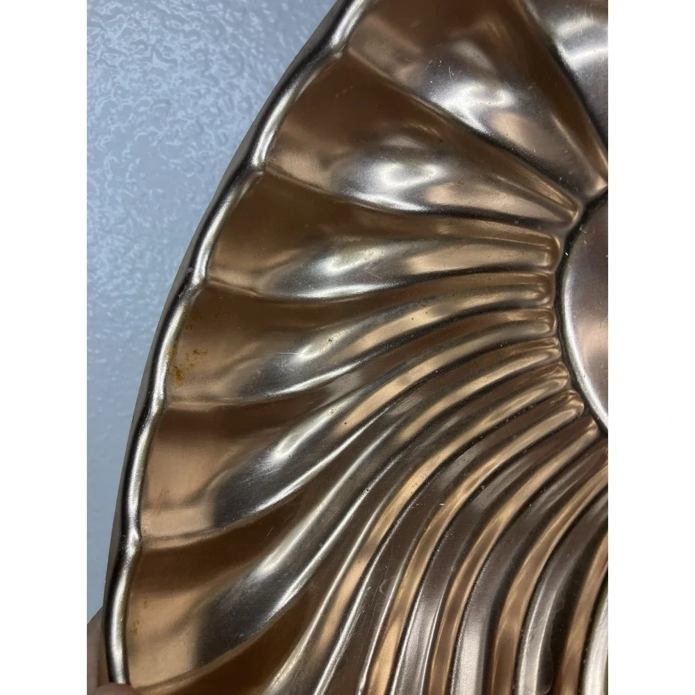 Vintage Sea Shell Copper Jello Mold Cake Pan Kitchen Wall Hanging Decor 6 cups